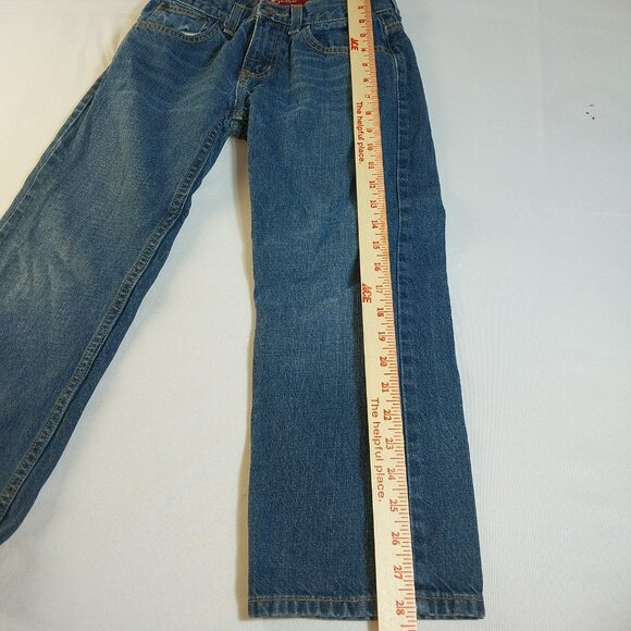 Arizona Jean Co Boys Size 8 Reg Relaxed Straight Blue Jeans - Picture 11 of 16